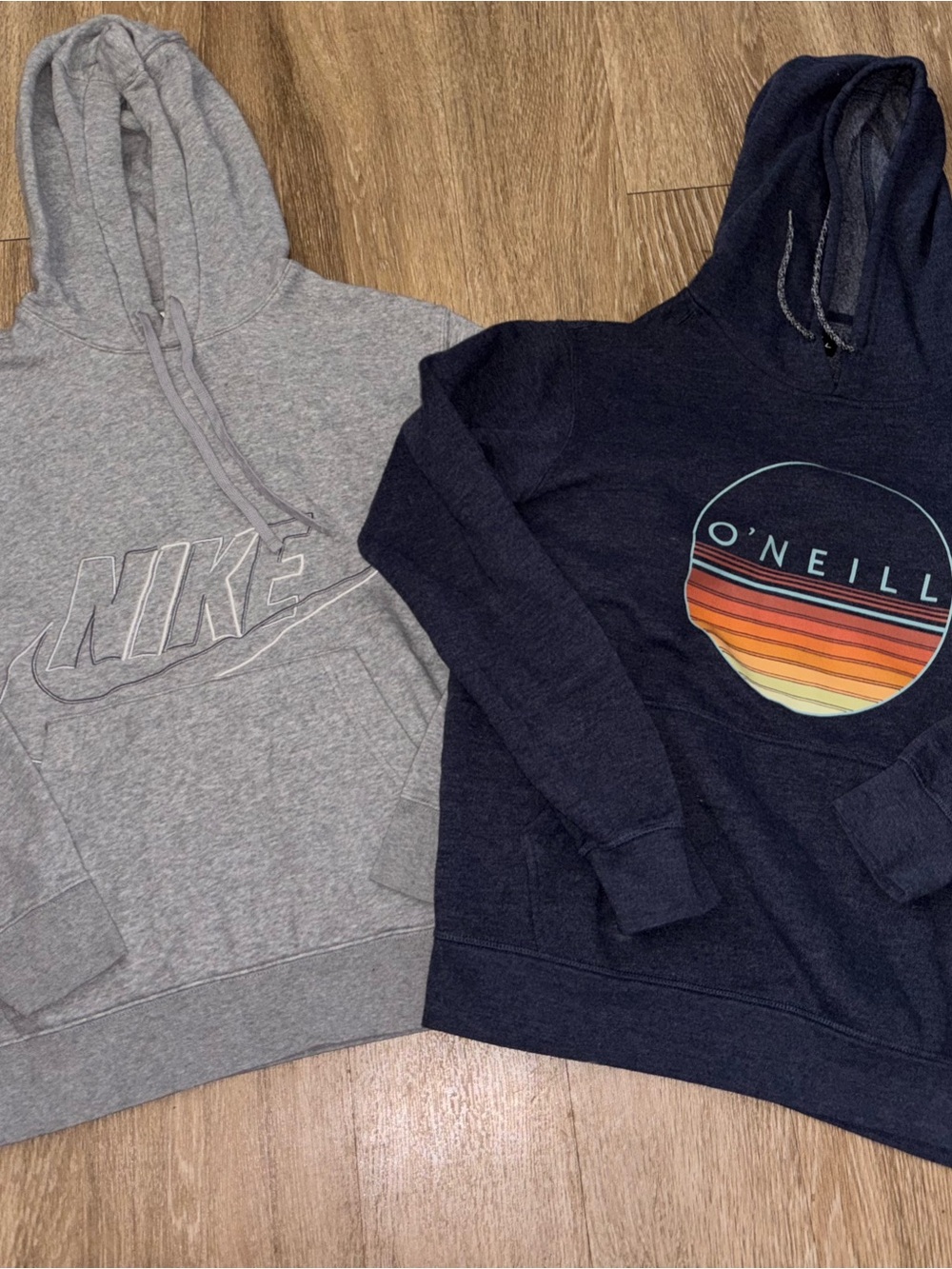 Nike & O’Neill Hoodie Bundle Womens Medium Gray Navy Pullover sweatshirt b82